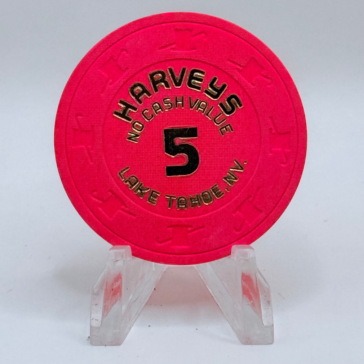 Harvey's (Wagon Wheel) Lake Tahoe Nevada 1990 $5 NCV Casino Chip N9904