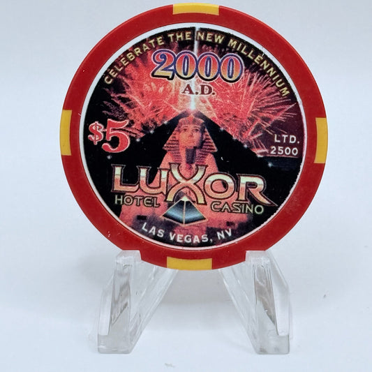 Luxor Las Vegas Nevada 1999 'Celebrate the New Millennium' LE $5 Casino Chip V4773