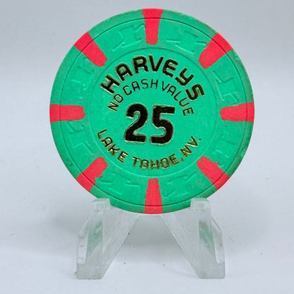 Harvey's (Wagon Wheel) Lake Tahoe Nevada 1990 $25 NCV Casino Chip N2671