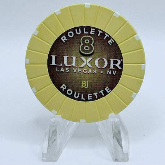 Luxor Las Vegas Nevada 2015 Series 408 Roulette Yellow Casino Chip