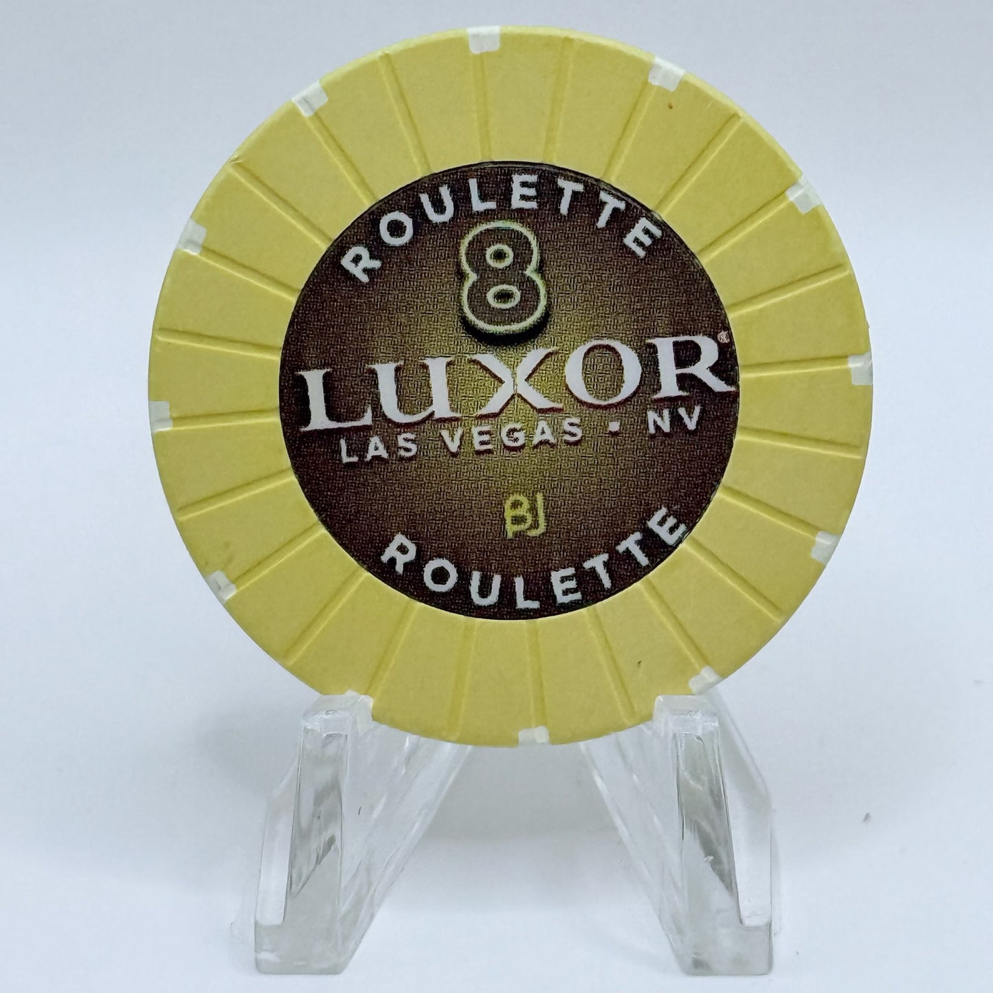 Luxor Las Vegas Nevada 2015 Series 408 Roulette Yellow Casino Chip