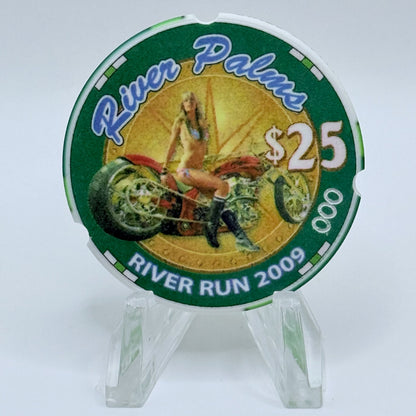 River Palms Laughlin Nevada 2009 'Laughlin River Run' LE $25 Casino Chip E9187 - Notched