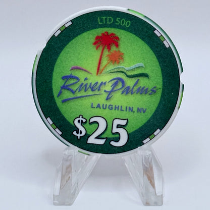 River Palms Laughlin Nevada 2009 'Laughlin River Run' LE $25 Casino Chip E9187 - Notched