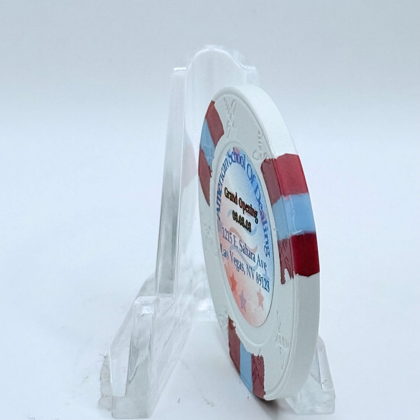 American School of Dealing Las Vegas Nevada 2008 'Grand Opening' $1 NCV Casino Chip D0476