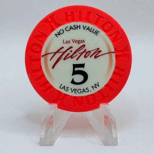Las Vegas Hilton Las Vegas Nevada 2002 $5 NCV Casino Chip E1158