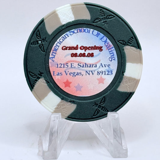 American School of Dealing Las Vegas Nevada 2008 'Grand Opening' $25 NCV Casino Chip D0479