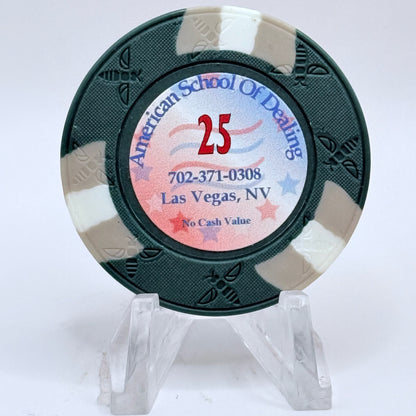 American School of Dealing Las Vegas Nevada 2008 'Grand Opening' $25 NCV Casino Chip D0479