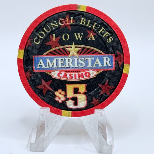 Ameristar Casino Council Bluffs Iowa 1996 'Grand Opening' LE $5 Casino Chip