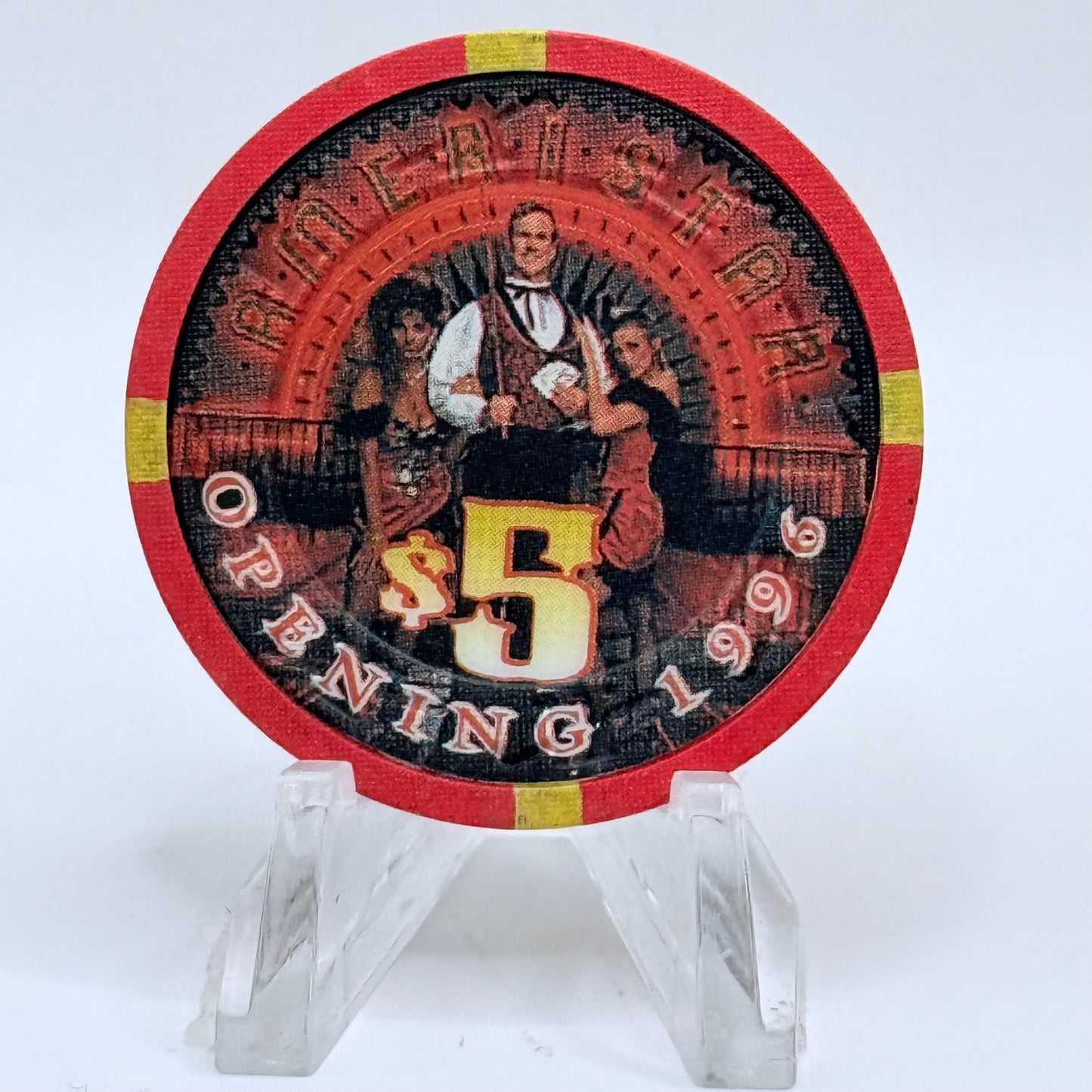 Ameristar Casino Council Bluffs Iowa 1996 'Grand Opening' LE $5 Casino Chip