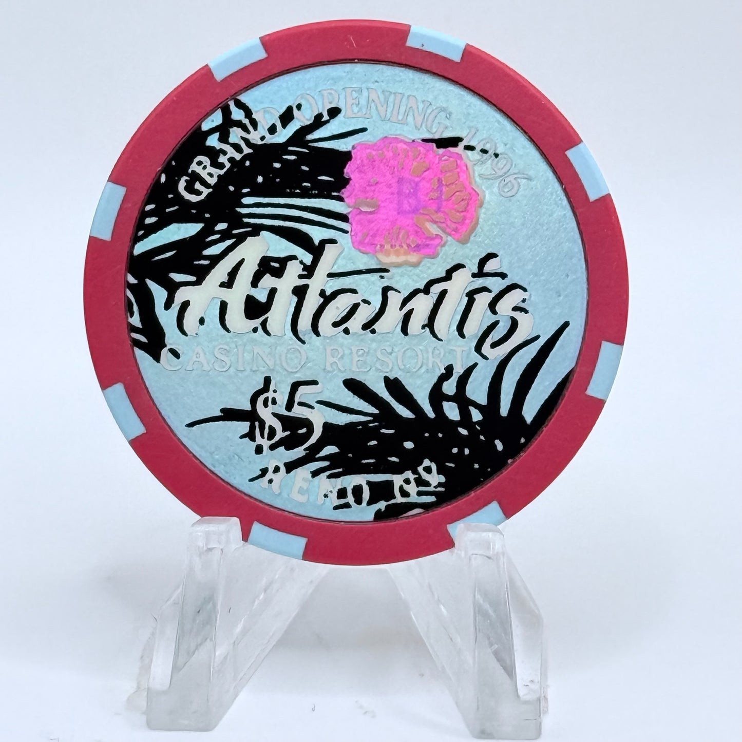 Atlantis Reno Nevada 1996 'Grand Opening' LE $5 Casino Chip N7957