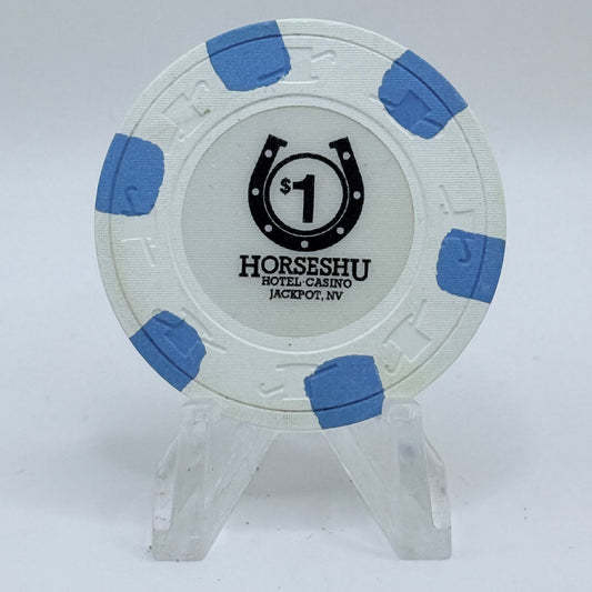 Horseshu Hotel & Casino Jackpot Nevada 1987 $1 Casino Chip N3226
