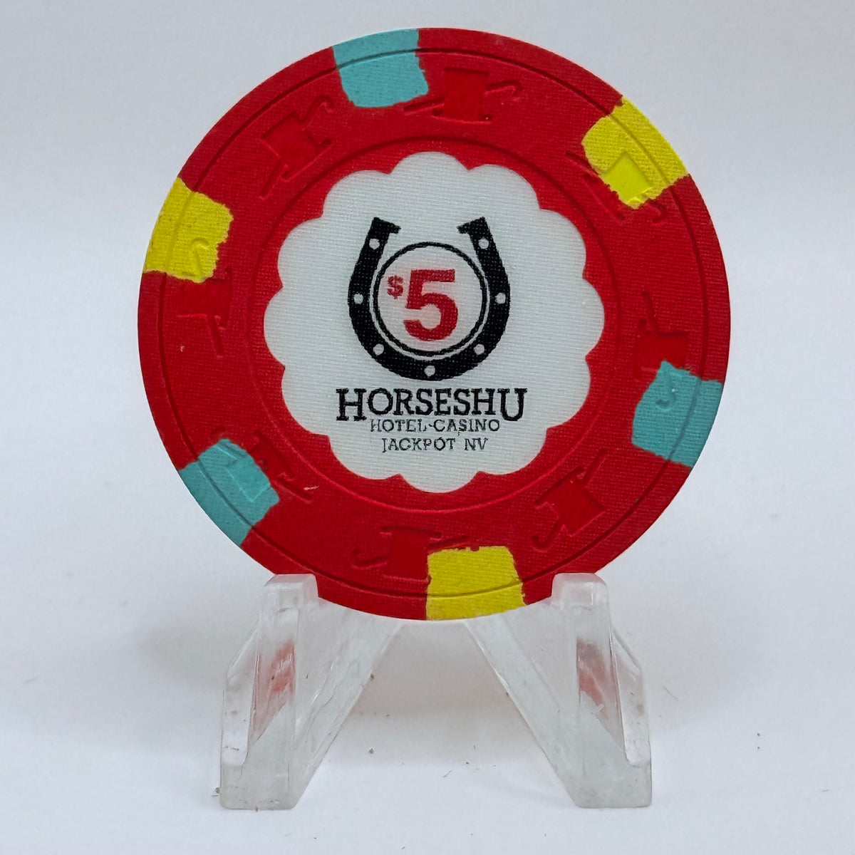 Horseshu Hotel & Casino Jackpot Nevada 1987 $5 Casino Chip N2534