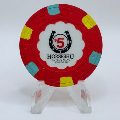 Horseshu Hotel & Casino Jackpot Nevada 1987 $5 Casino Chip N2534