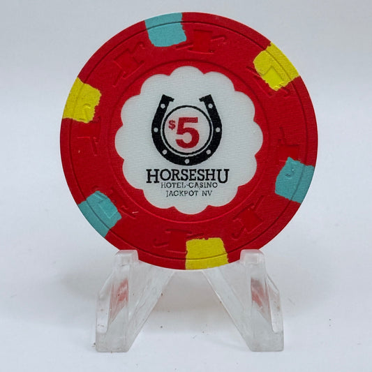Horseshu Hotel & Casino Jackpot Nevada 1987 $5 Casino Chip N2534
