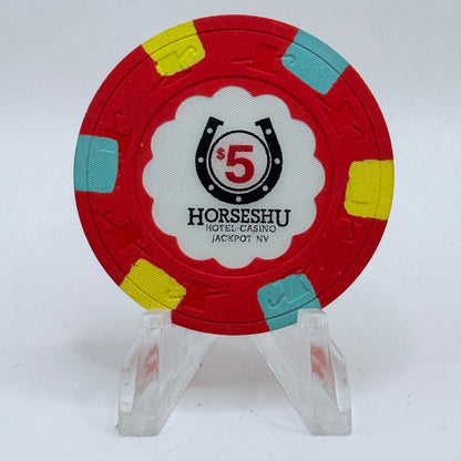 Horseshu Hotel & Casino Jackpot Nevada 1987 $5 Casino Chip N2534