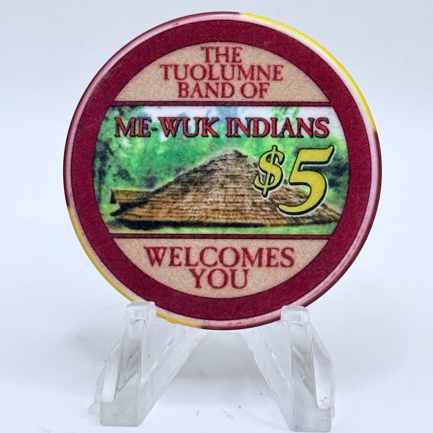 Black Oak Casino & Resort Tuolumne California 2005 'Grand Opening' LE $5 Casino Chip