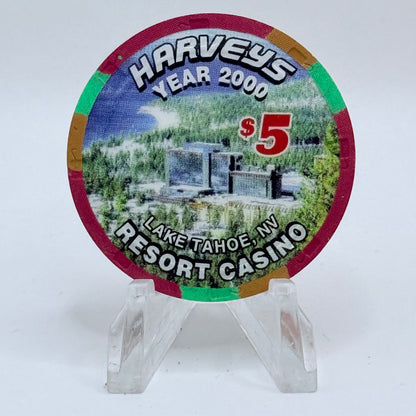 Harvey's (Wagon Wheel) Lake Tahoe Nevada 2000 LE $5 Casino Chip V4518