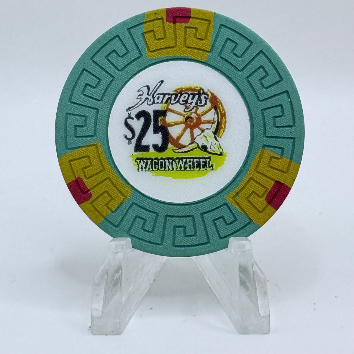 Harvey's (Wagon Wheel) Lake Tahoe Nevada 1970 $25 Casino Chip N5707