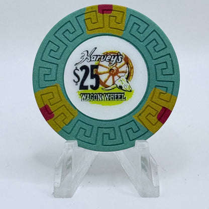 Harvey's (Wagon Wheel) Lake Tahoe Nevada 1970 $25 Casino Chip N5707