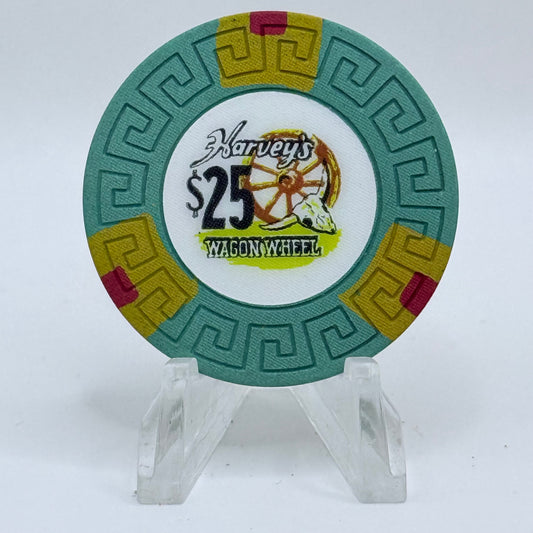 Harvey's (Wagon Wheel) Lake Tahoe Nevada 1970 $25 Casino Chip N5707