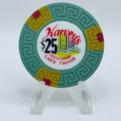Harvey's (Wagon Wheel) Lake Tahoe Nevada 1970 $25 Casino Chip N5707