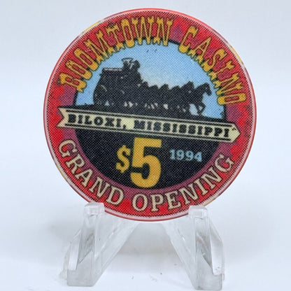 Boomtown Biloxi Mississippi 1994 'Grand Opening' LE $5 Casino Chip