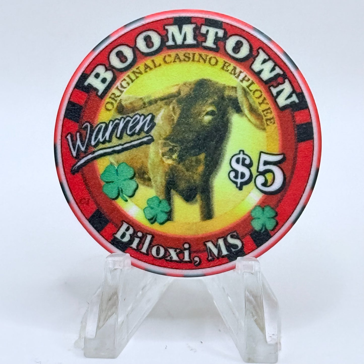 Boomtown Biloxi Mississippi 1994 'Grand Opening' LE $5 Casino Chip