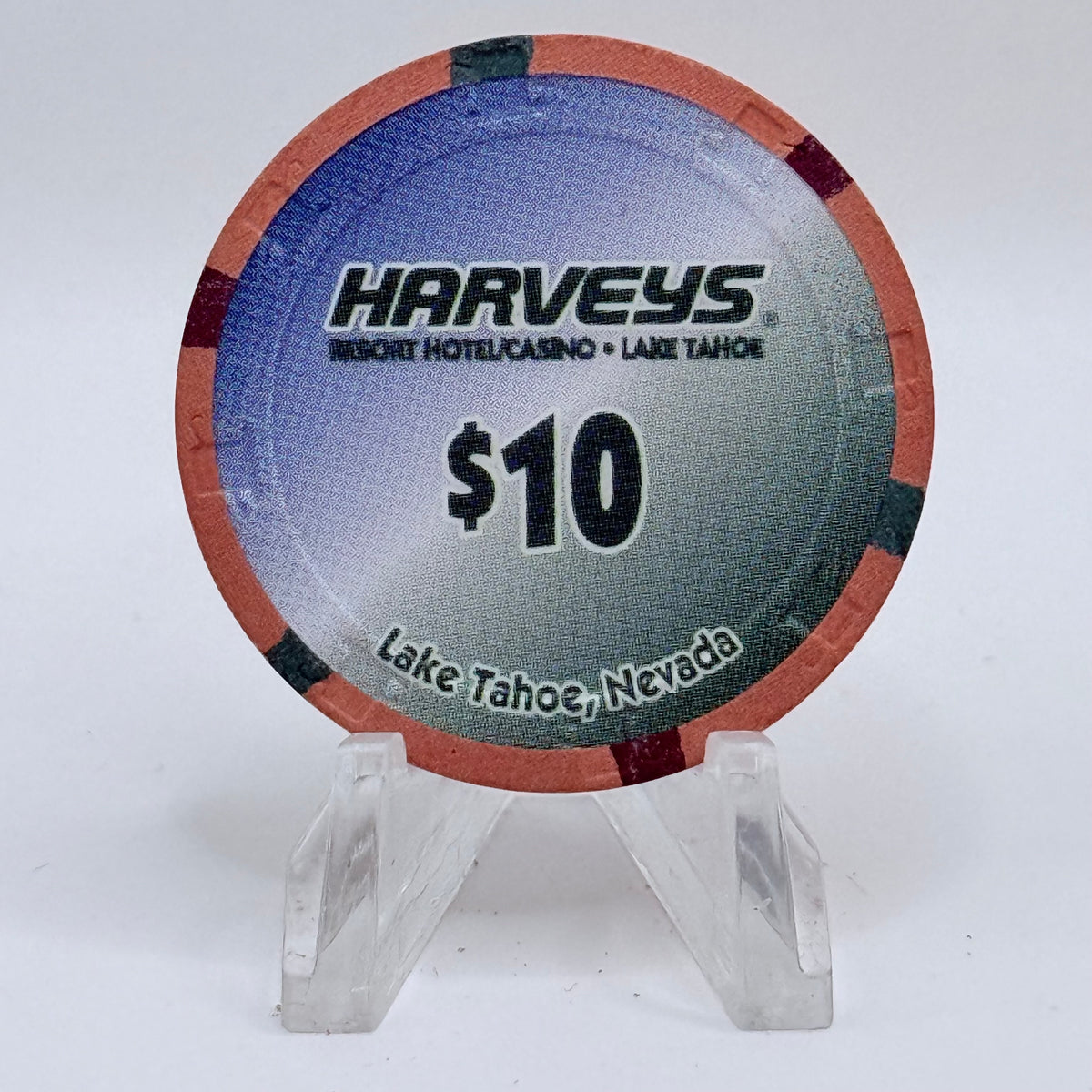 Harvey's (Wagon Wheel) Lake Tahoe Nevada 1997 'Bill Cosby' $10 Casino Chip N9907