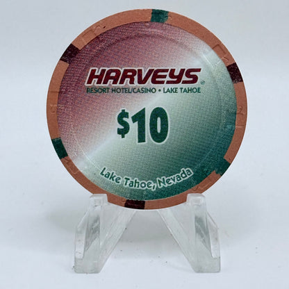 Harvey's (Wagon Wheel) Lake Tahoe Nevada 1997 'Bill Cosby' $10 Casino Chip N9906