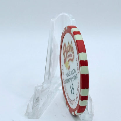 Bucky's Casino Prescott Arizona 1996 'Grand Opening' LE $5 Casino Chip