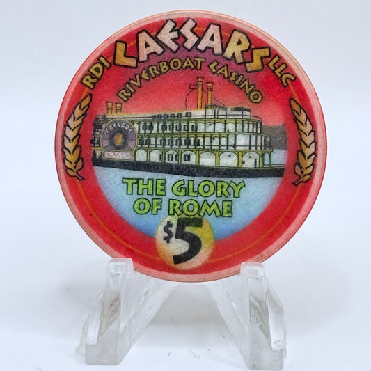 Caesars Elizabeth Indiana 1998 'Grand Opening' Series 2 LE $5 Casino Chip