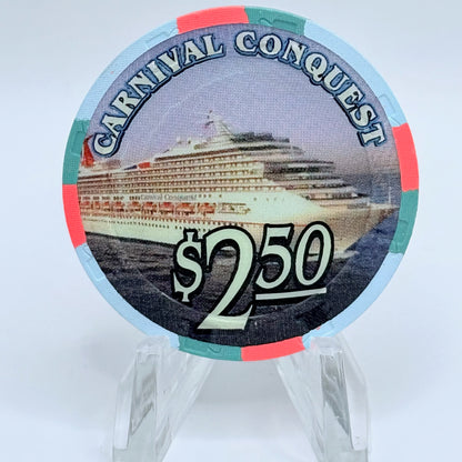 Carnival Conquest 2002 'Casino Tahiti' $2.50 Casino Chip