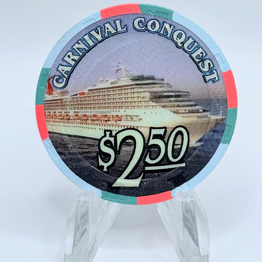 Carnival Conquest 2002 'Casino Tahiti' $2.50 Casino Chip