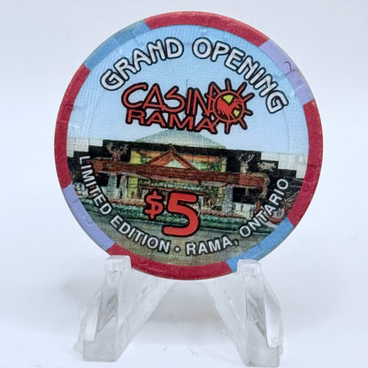 Casino Rama Orillia Ontario 1996 'Grand Opening' LE $5 Casino Chip