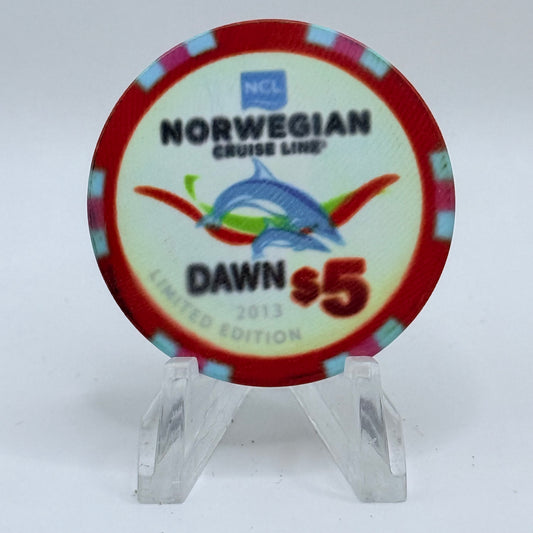 Norwegian Cruise Line Dawn 2012 'Dawn' LE $5 Casino Chip