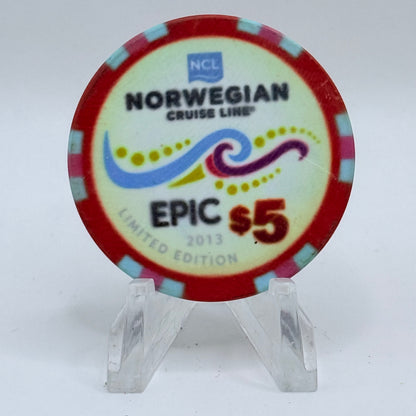 Norwegian Cruise Line Epic 2012 'Epic' LE $5 Casino Chip