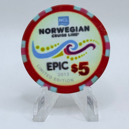 Norwegian Cruise Line Epic 2012 'Epic' LE $5 Casino Chip
