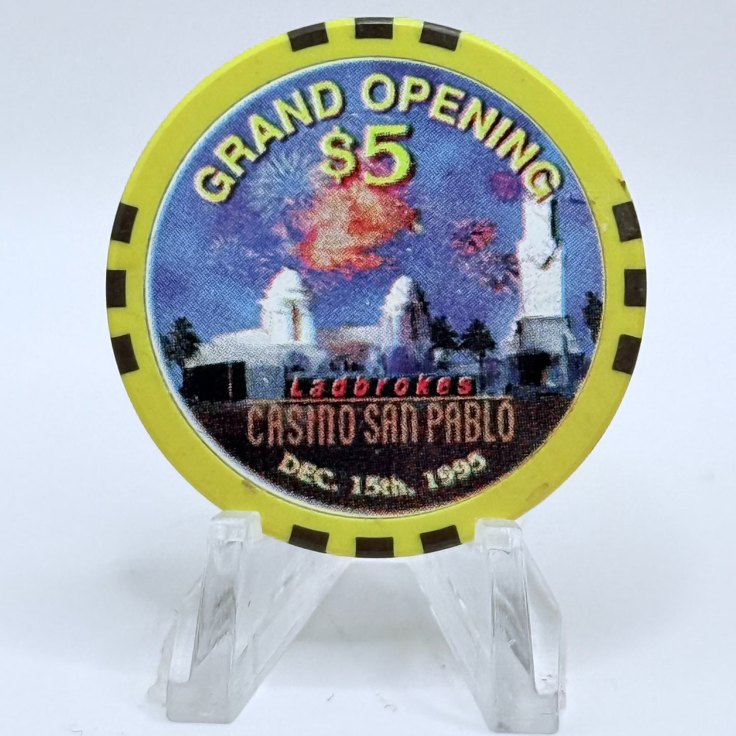 Casino San Pablo San Pablo California 1995 'Grand Opening' LE $5 Casino Chip