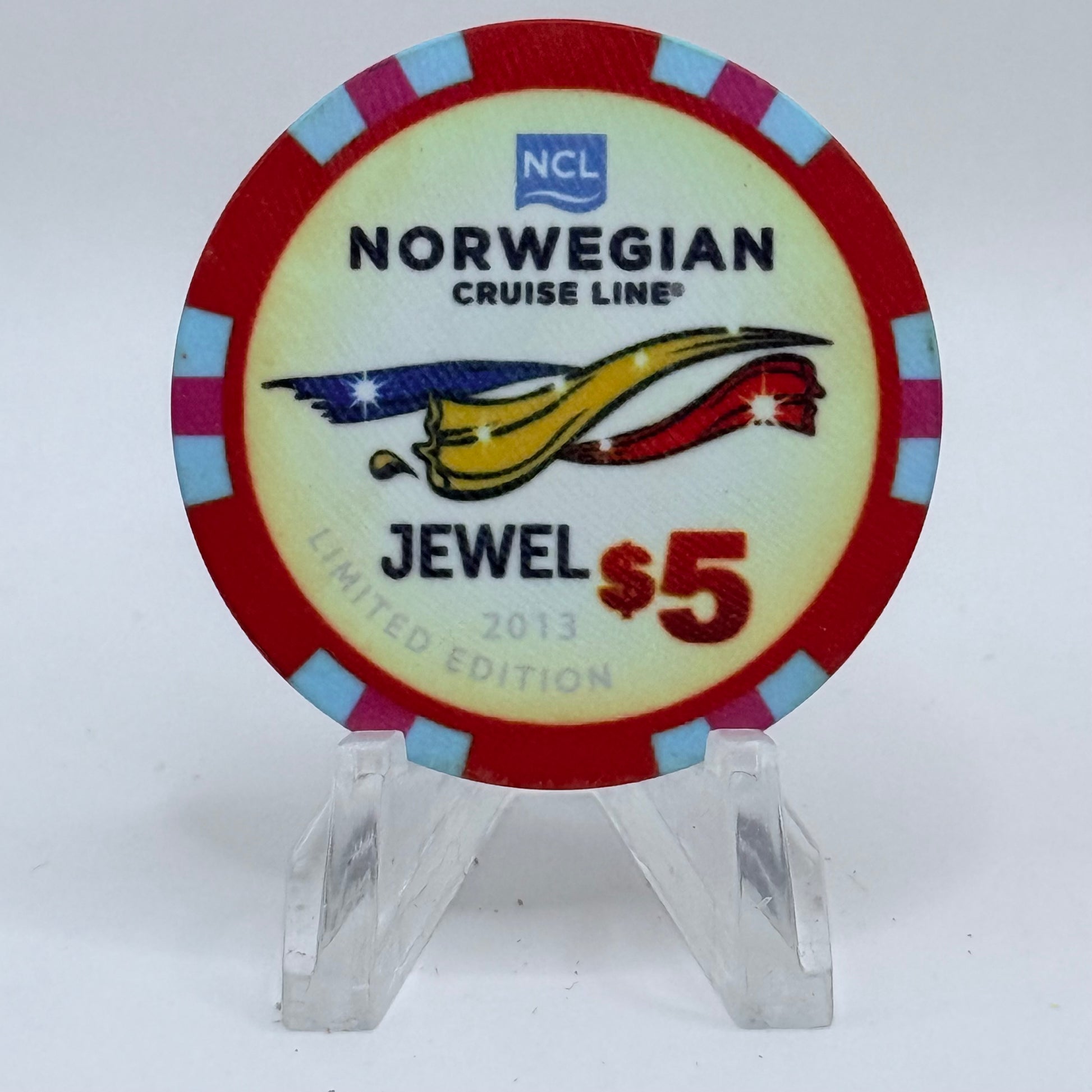 Norwegian Cruise Line Jewel 2012 'Jewel' LE $5 Casino Chip