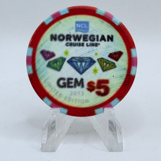 Norwegian Cruise Line Gem 2012 'Gem' LE $5 Casino Chip