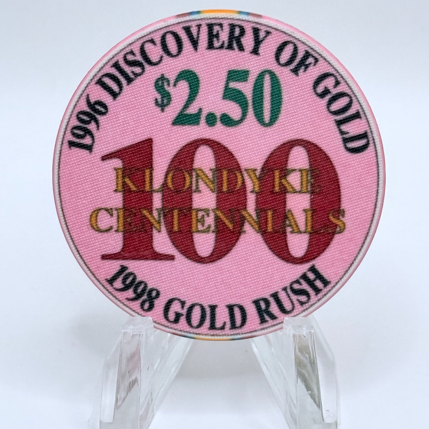 Diamond Tooth Gerties Dawson City Yukon 1996 'Discovery of Gold' LE $2.50 Casino Chip