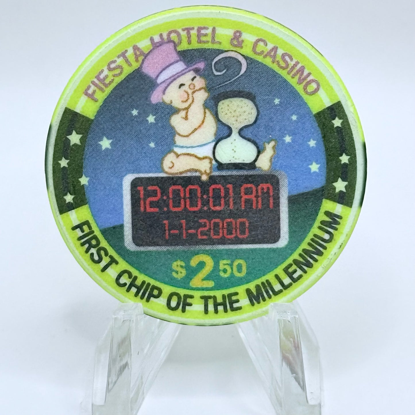 Fiesta Rancho N. Las Vegas Nevada 2000 'Last Chip of the Millennium' LE $2.50 Casino Chip V4096
