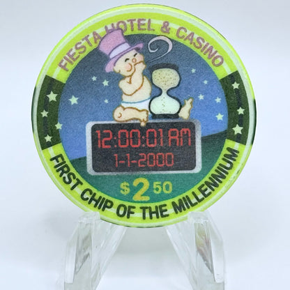 Fiesta Rancho N. Las Vegas Nevada 2000 'Last Chip of the Millennium' LE $2.50 Casino Chip V4096