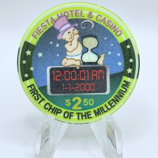 Fiesta Rancho N. Las Vegas Nevada 2000 'Last Chip of the Millennium' LE $2.50 Casino Chip V4096