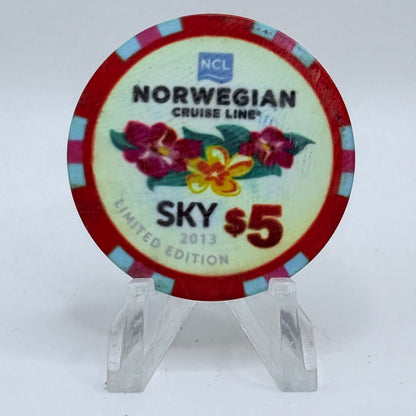 Norwegian Cruise Line Sky 2012 'Sky' LE $5 Casino Chip