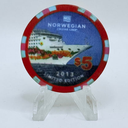 Norwegian Cruise Line Sky 2012 'Sky' LE $5 Casino Chip