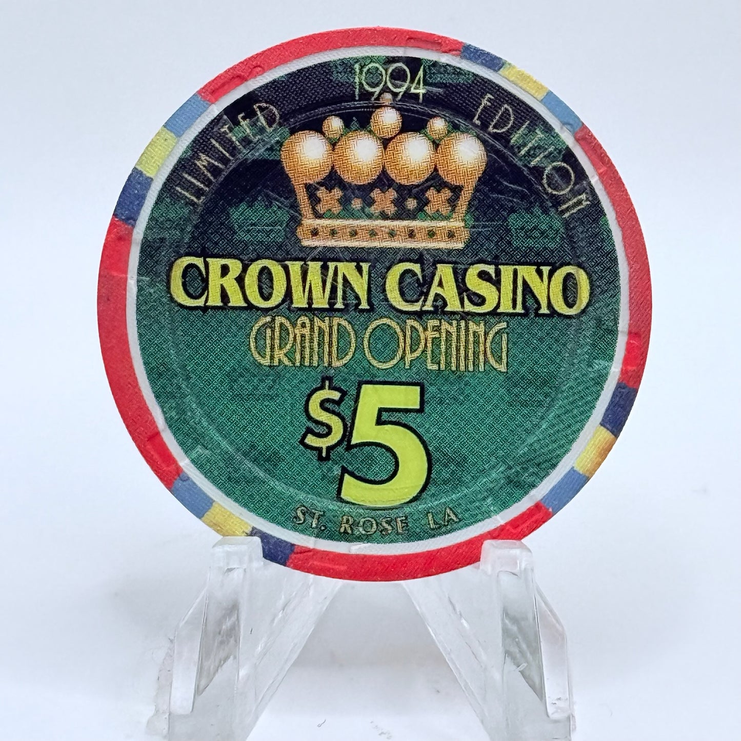 Crown New Orleans Louisiana 'Grand Opening' LE $5 Casino Chip