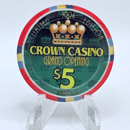 Crown New Orleans Louisiana 'Grand Opening' LE $5 Casino Chip