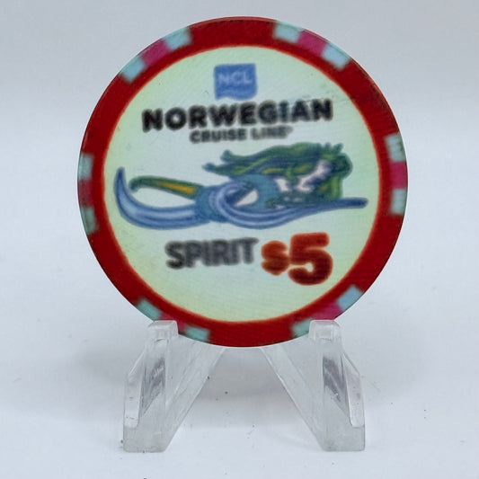 Norwegian Cruise Line Spirit 2012 'Spirit' LE $5 Casino Chip