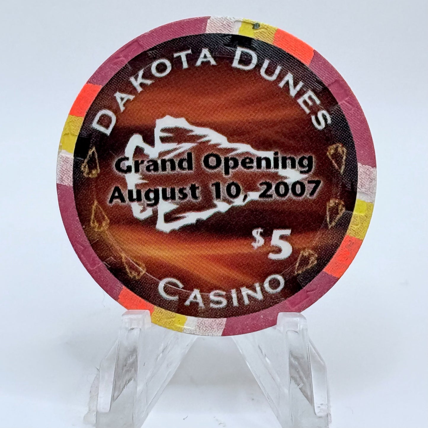 Dakota Dunes Whitecap Saskatchewan 2007 'Grand Opening' LE $5 Casino Chip